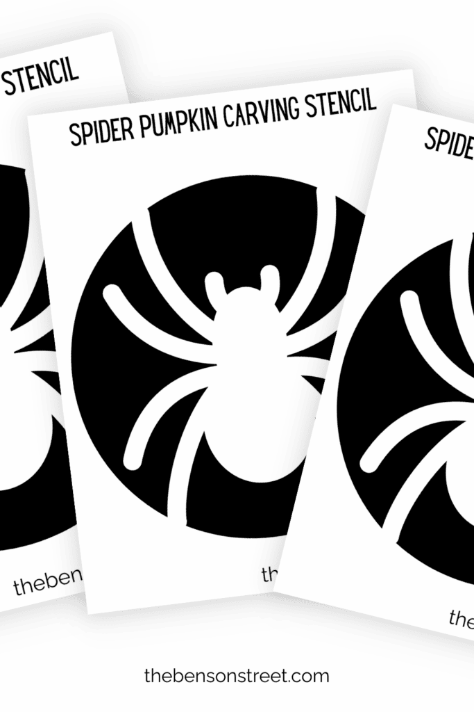Three pages of spider stencils