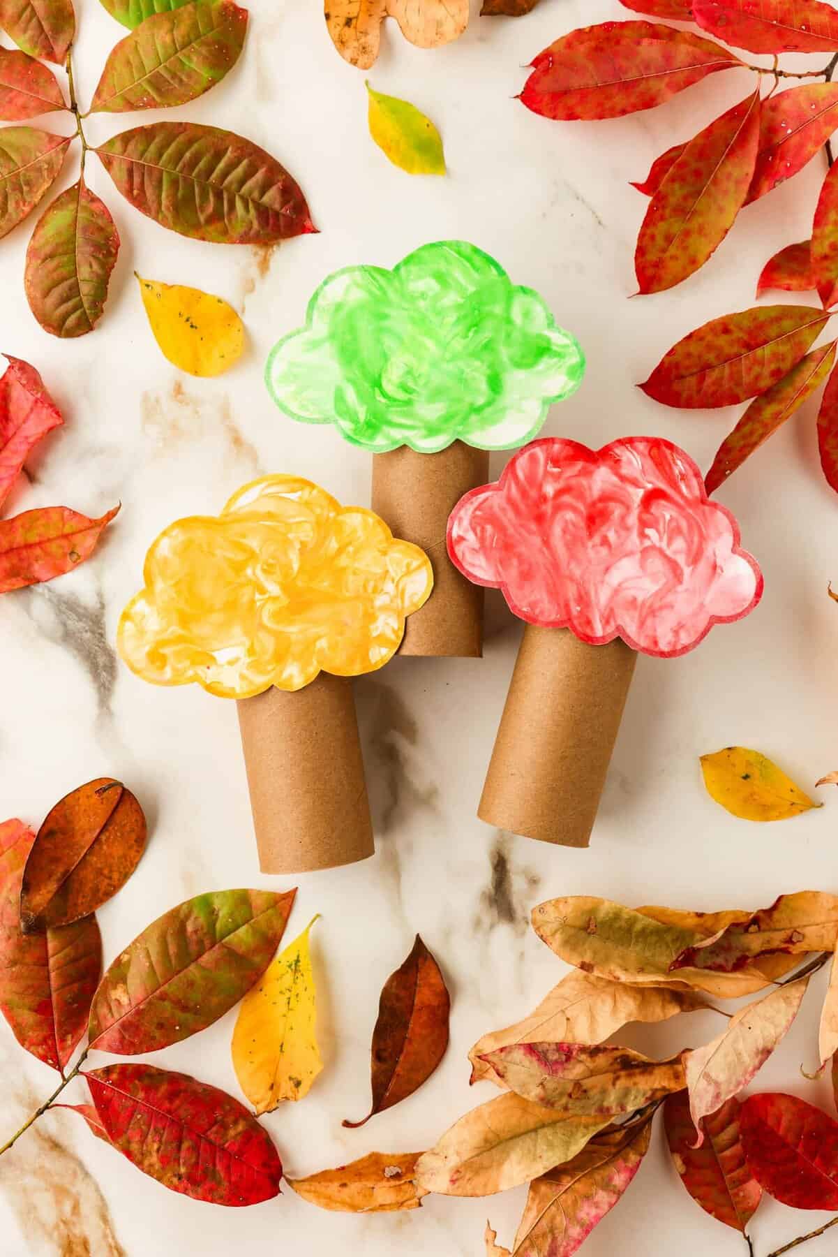 Toilet Paper Roll Fall Tree Craft