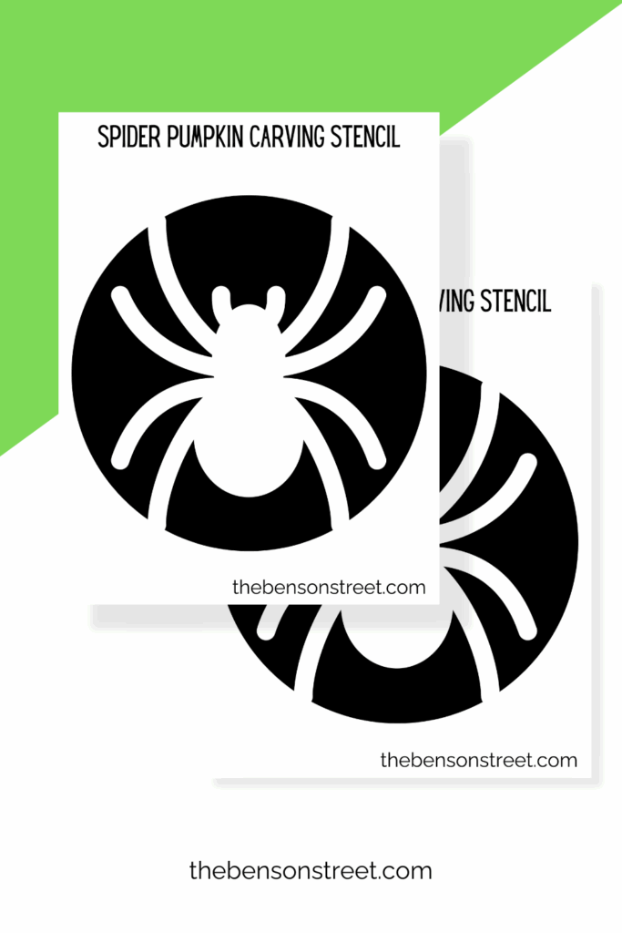 Two simple sheets of pumpkin carving stencils for carving Jack o'lanterns