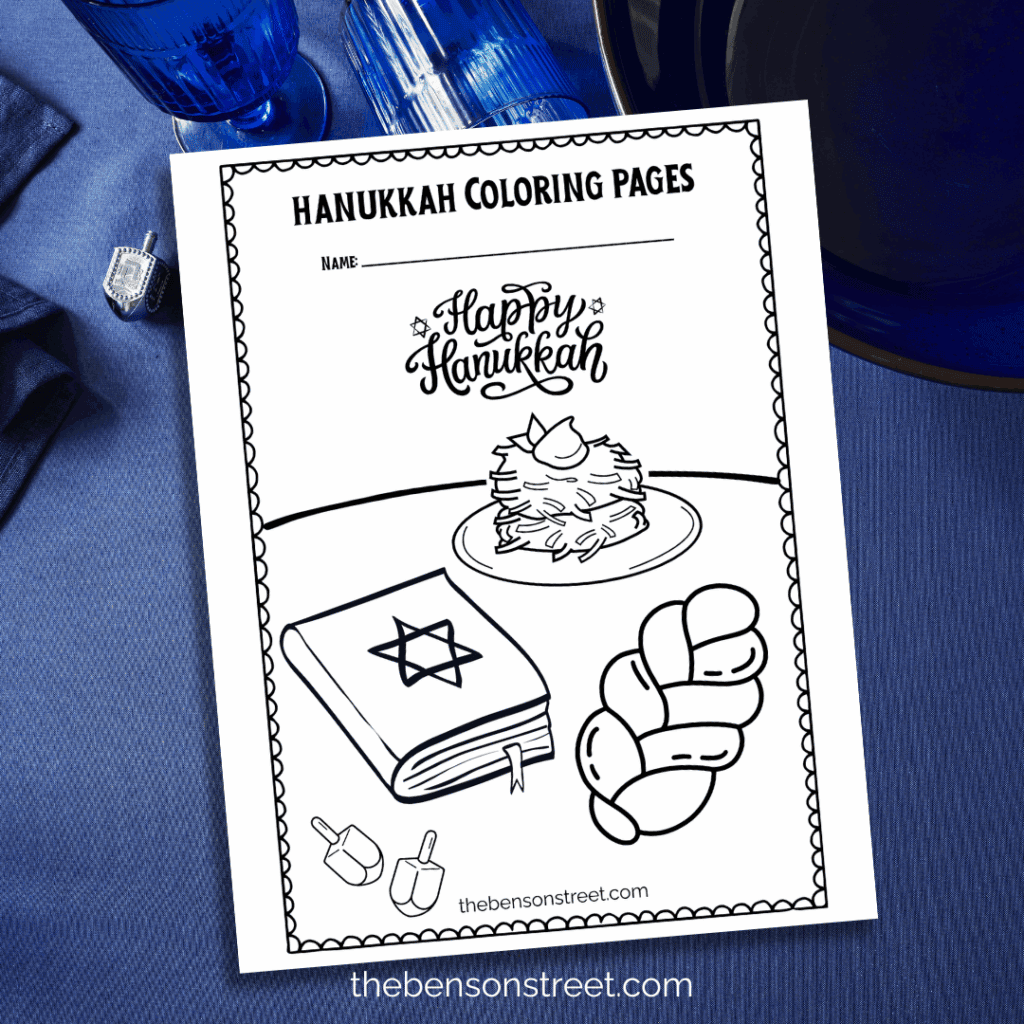 Free Printable Happy Hanukkah Coloring pages