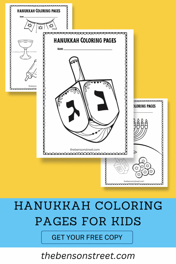 Hanukkah Coloring Pages for Kids get your free copy