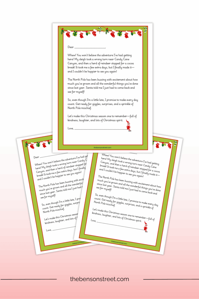 How to bring your elf back late with a free printable letter