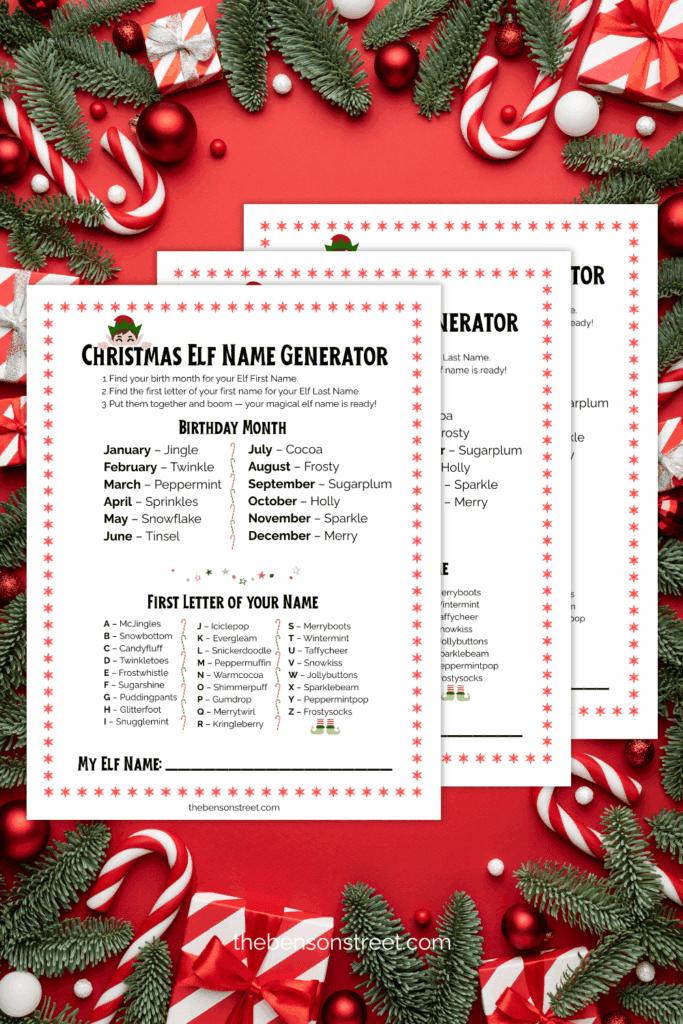 How to find your elf name with this simple printable generator