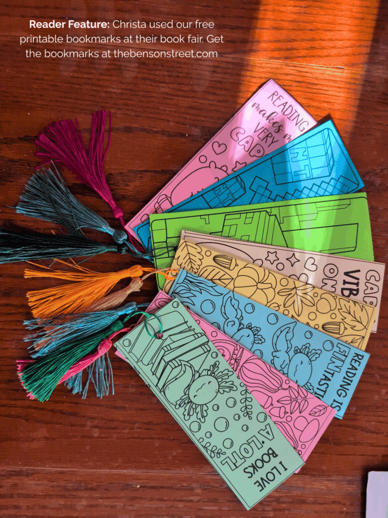 Reader Feature Printable Coloring Bookmarks with tassels