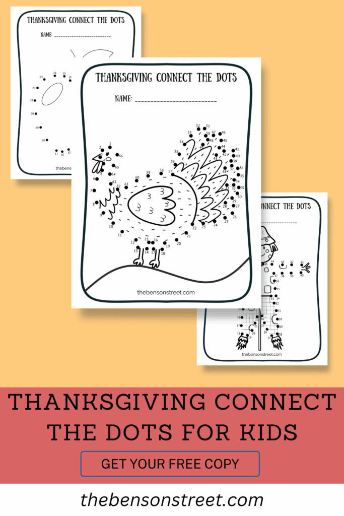 Thanksgiving connect the dots for kids get your free copy