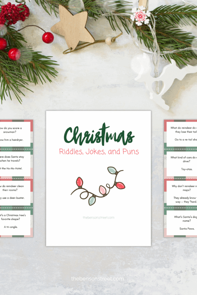 Christmas riddles jokes and puns cards to print out 