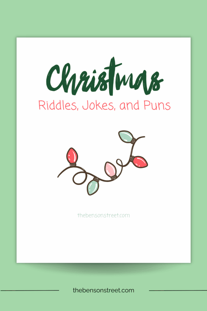 Christmas riddles, jokes, and puns free printable