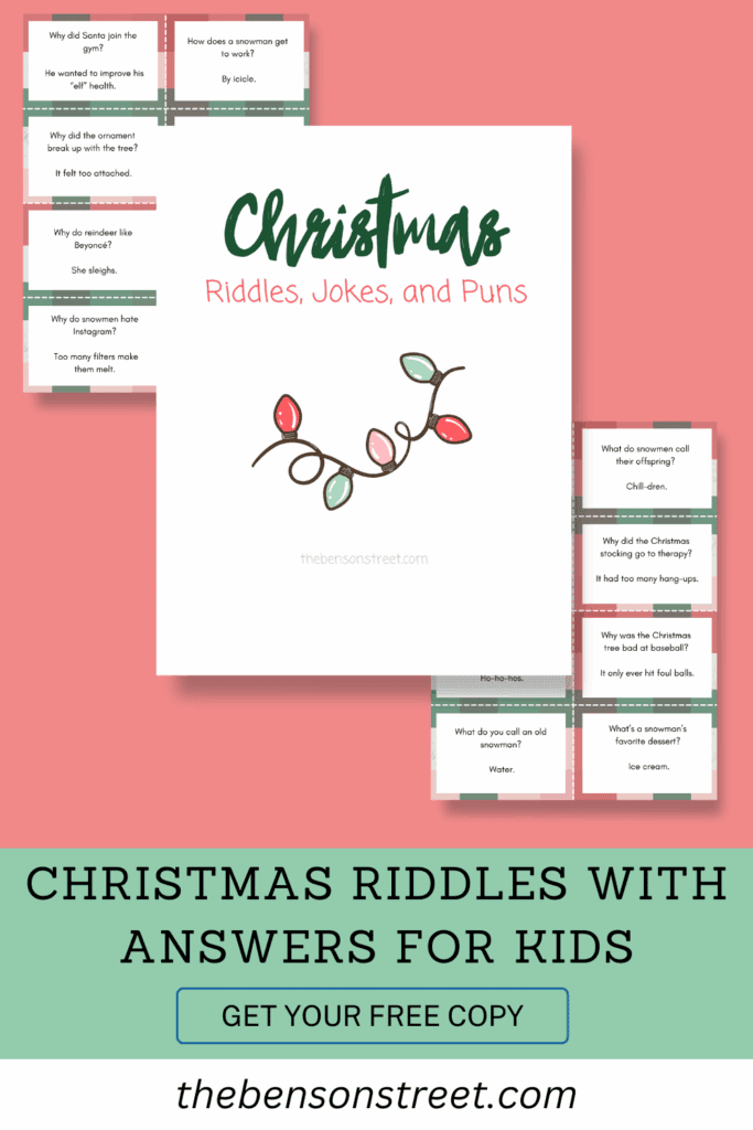 Christmas riddles with answers for kids get your free copy