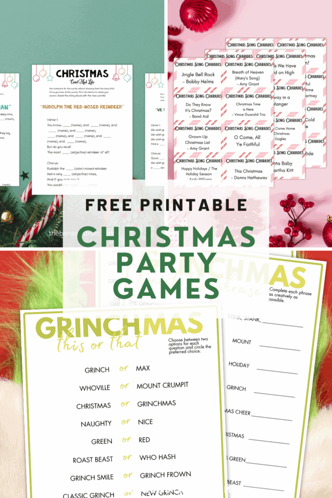 Free Printable Christmas Party Games