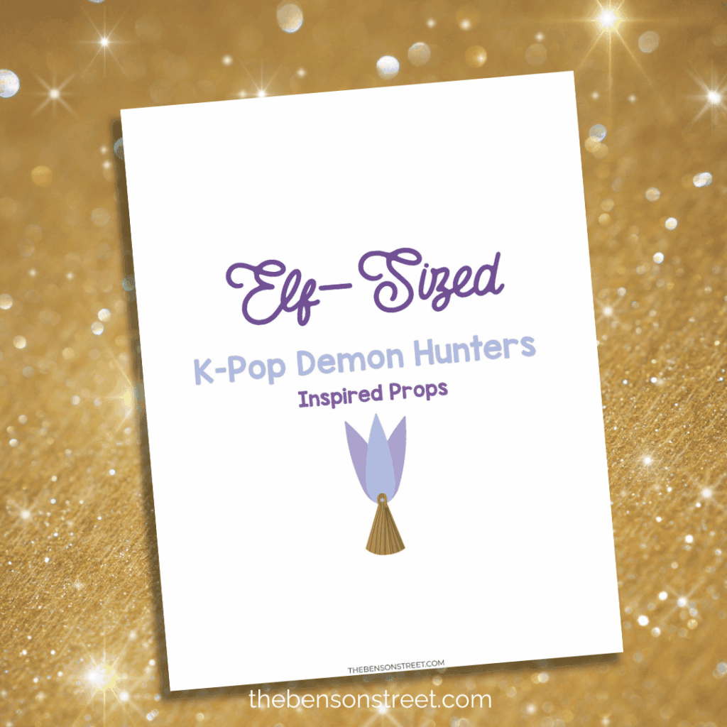 Free Printable Elf-Sized Kpop Demon Hunters Inspired Props