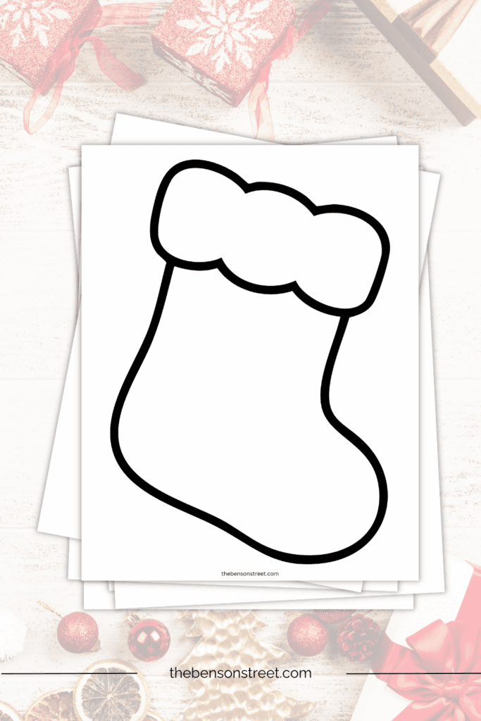 Free Printable Stocking Outline to color in