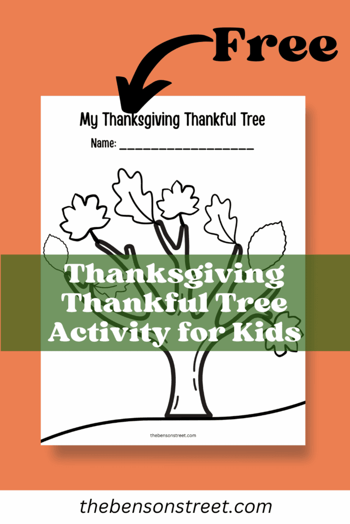 Free Thanksgiving Thankful Tree Activity for Kids