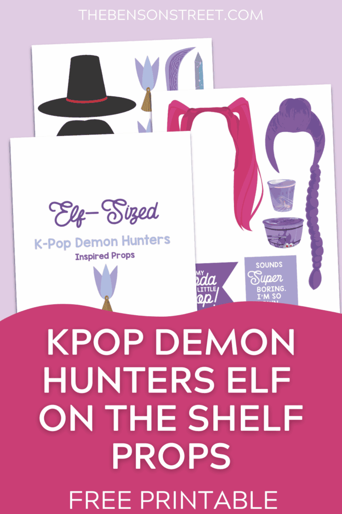 Kpop demon hunters elf on the shelf props free printable
