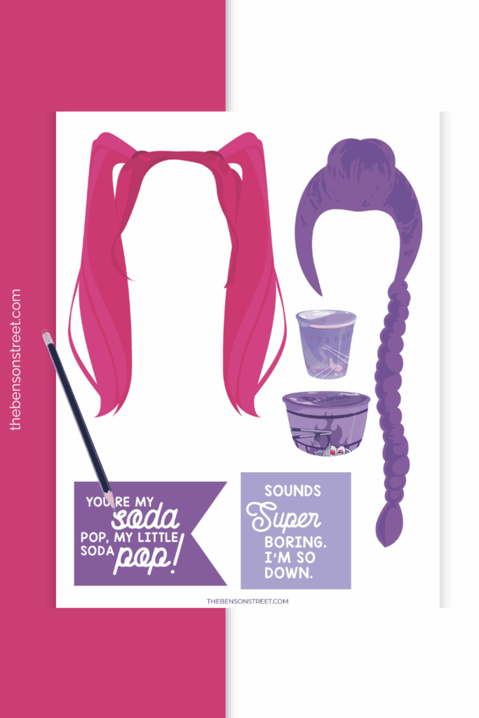 One sheet of hair for mira and rumi with ramen cups to setup a scout elf
