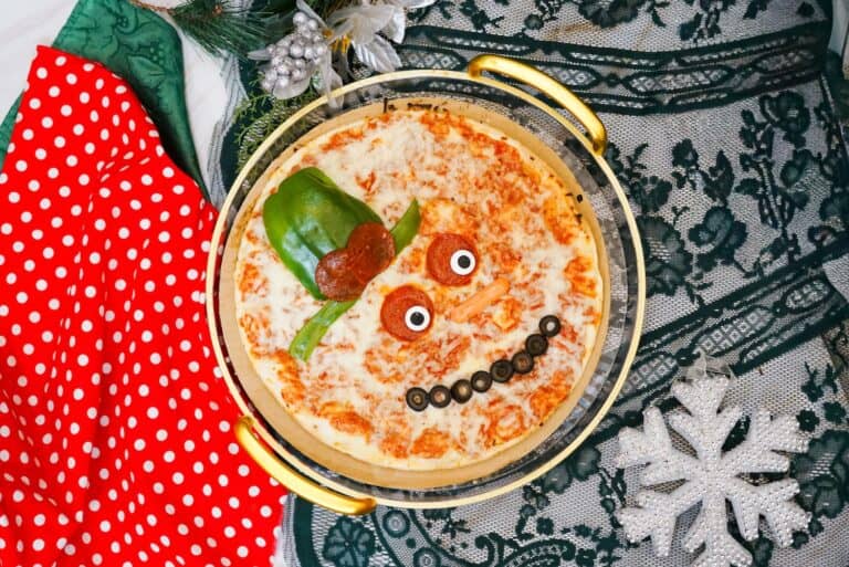 Frosty the Snowman Pizza: Holiday Frozen Pizza Hack