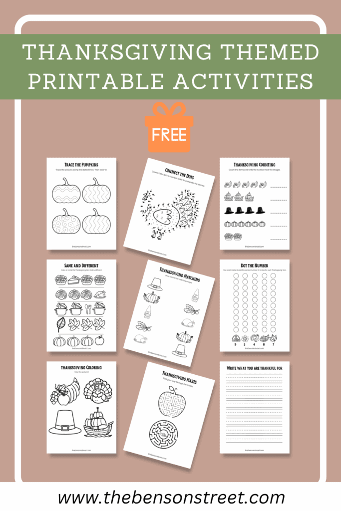 Preschool Thanksgiving Activities Download for Free