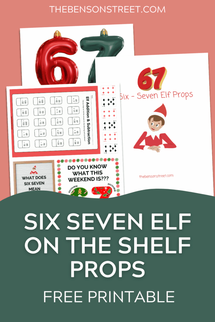 Six Seven Elf on the Shelf Props Free Printable