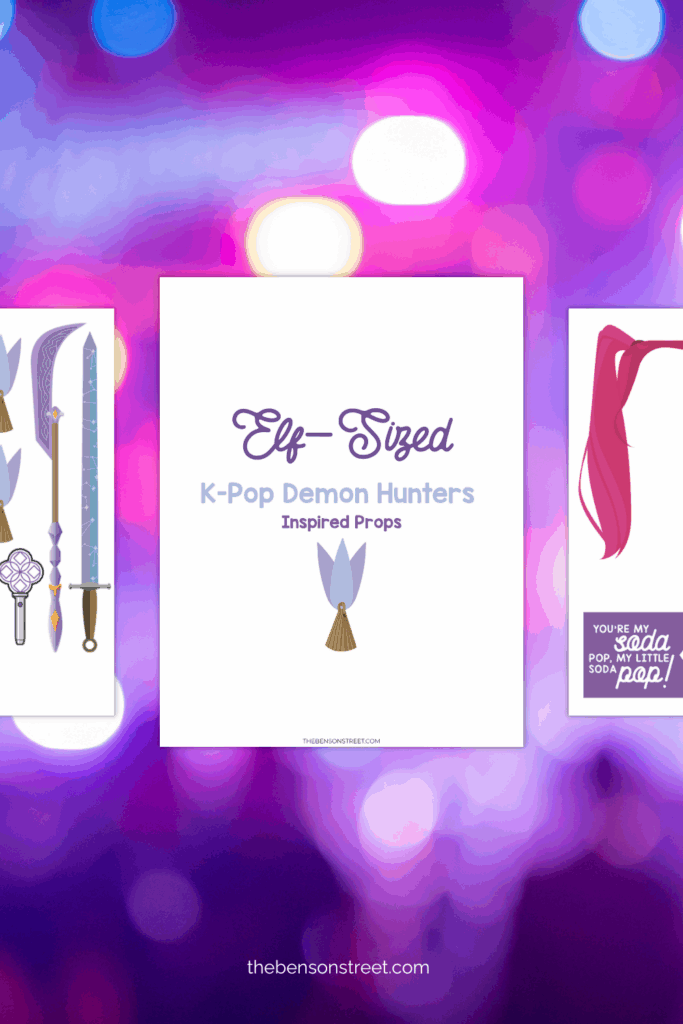 Three printed out pages of elf sized kpop demon hunter prop ideas