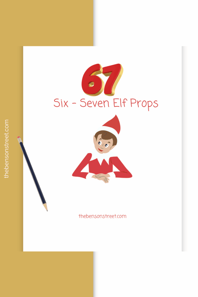 Title page to a set of elf on the shelf 6-7 printable props