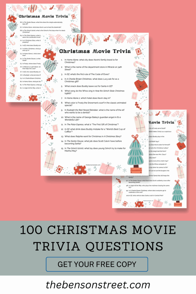 100 Christmas Movie Trivia Questions and Answers Free Printable