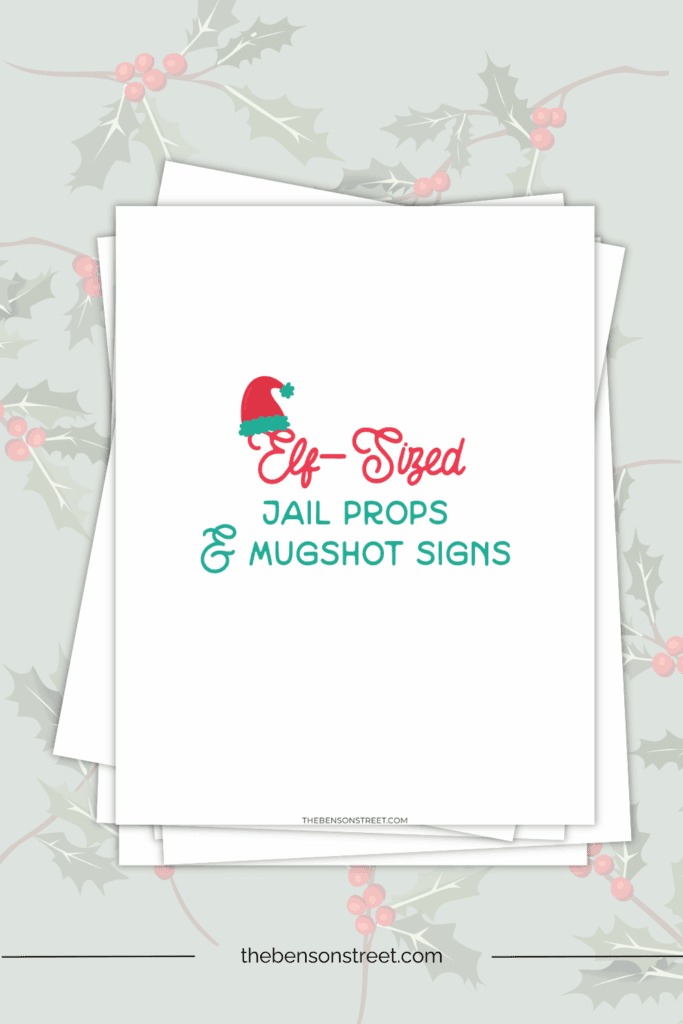 Cover Sheet for a set of mini jail props for elves on the shelfs