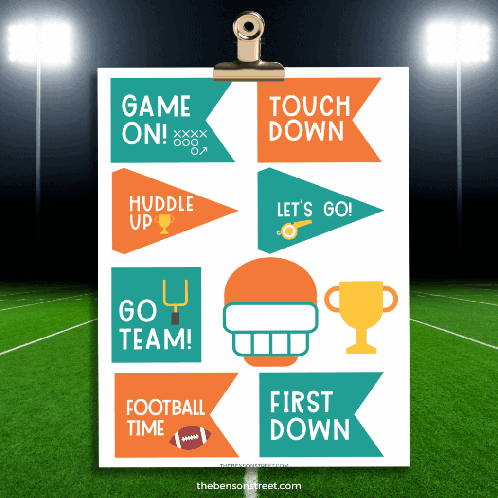 Easy elf on the shelf football idea printable
