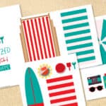 Free Printable Elf on the Shelf Beach Props Elf Sized Beach Printable Props pack
