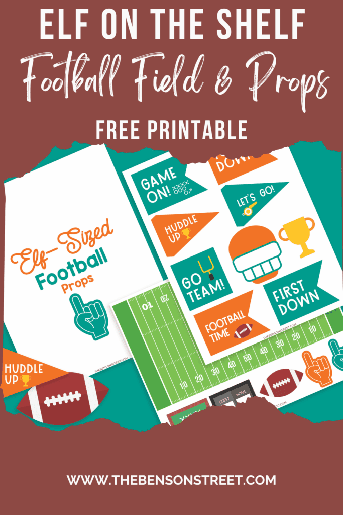 Elf on the Shelf Football Field and Props Free Printable