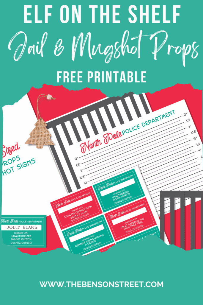 Elf on the Shelf Jail & Mugshot Props Free Printable