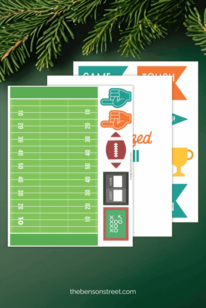 Elf on the shelf football field and game day props