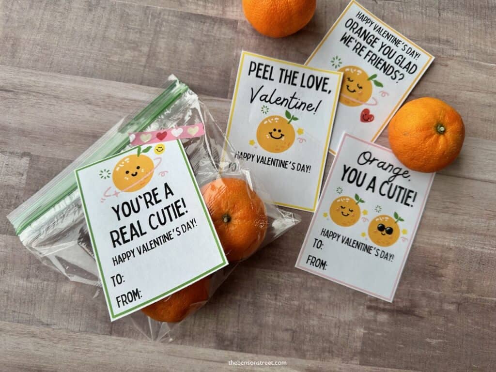 Four different cutie orange valentine ideas
