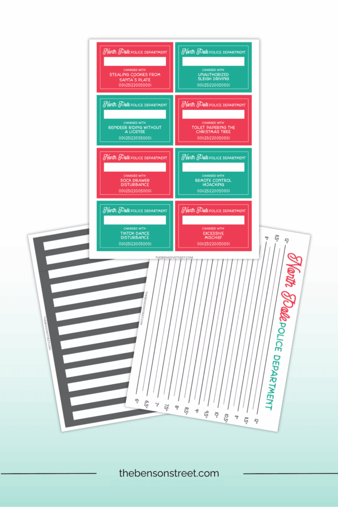 Free Mugshots and Jail bars for elves printables