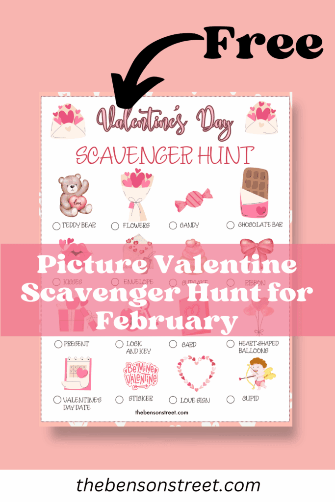 Free Picture Valentine Scavenger Hunt for February