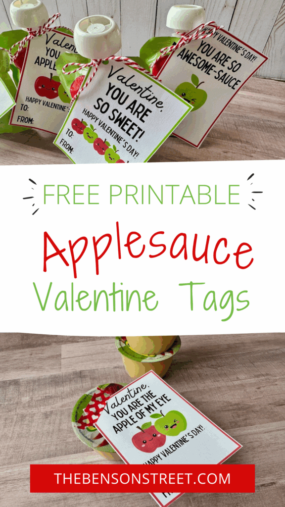 Free Printable Applesauce Valentine Tags
