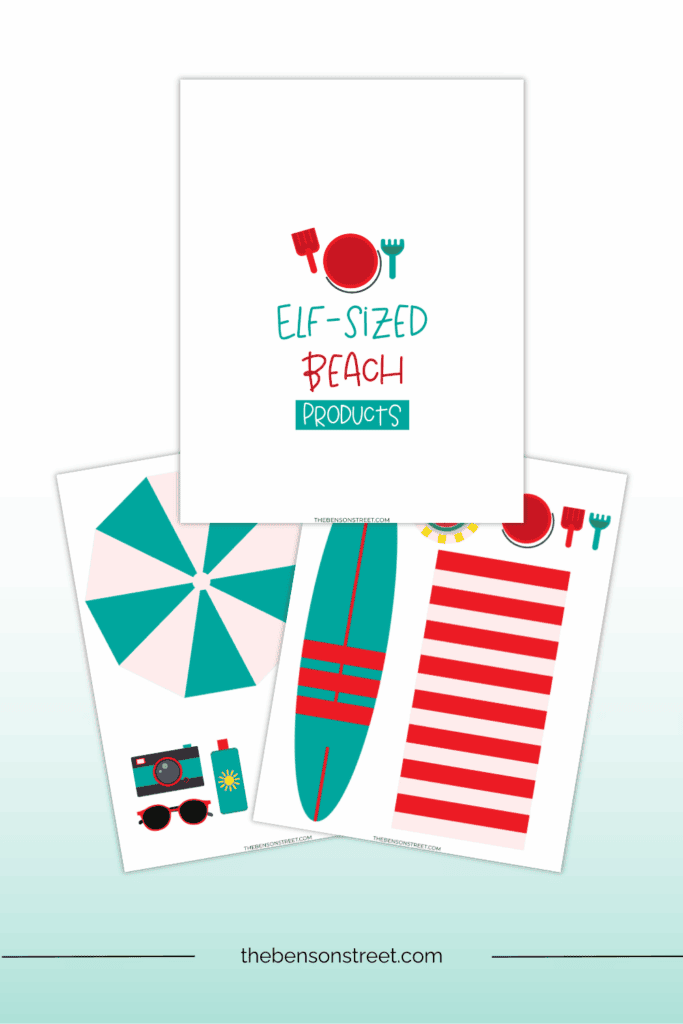 Free Printable Elf Sized Beach Setup