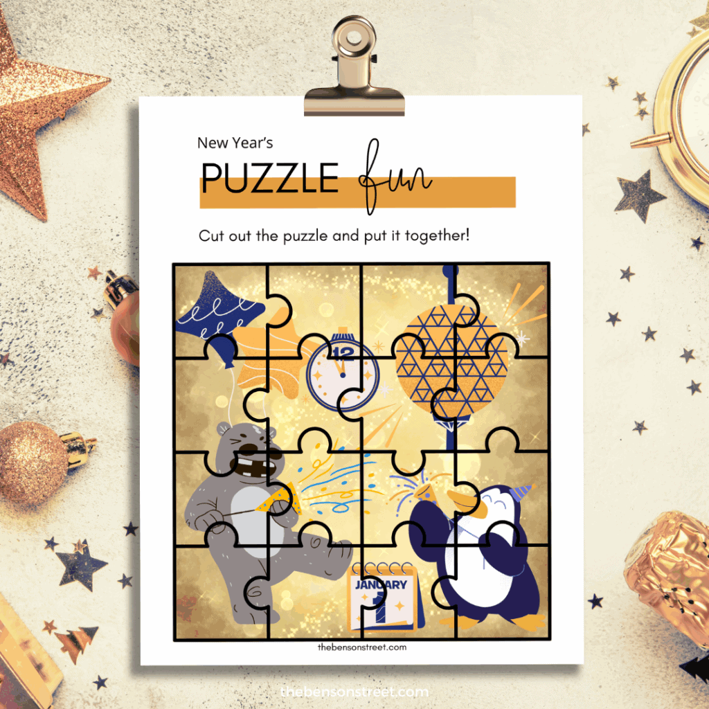 Happy New Year Puzzle to put together