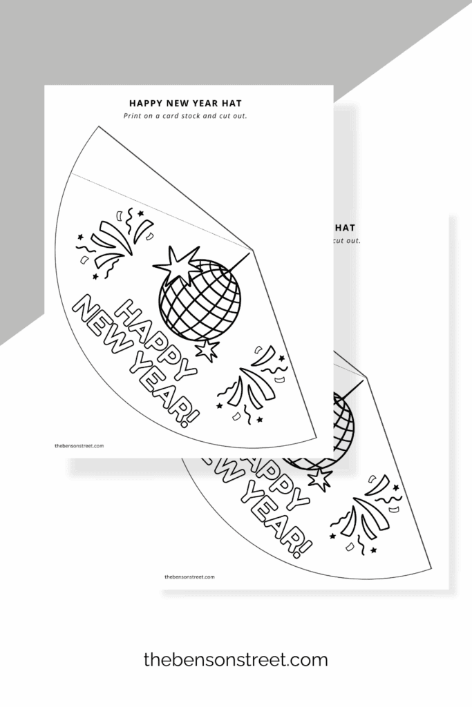 Let's make new year's eve party hats using a free printable