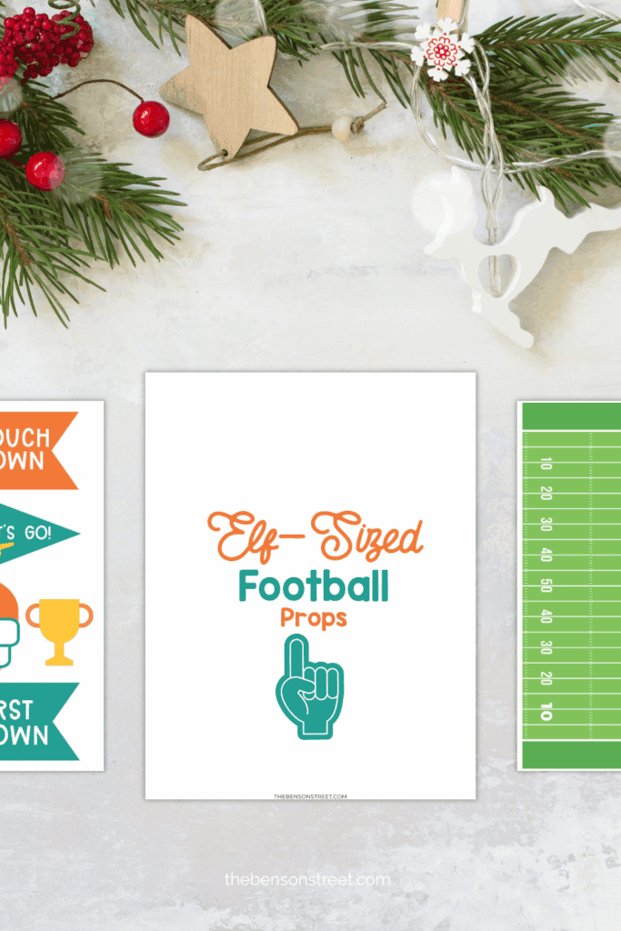 Setup an elf on the shelf football game with these printable football game props
