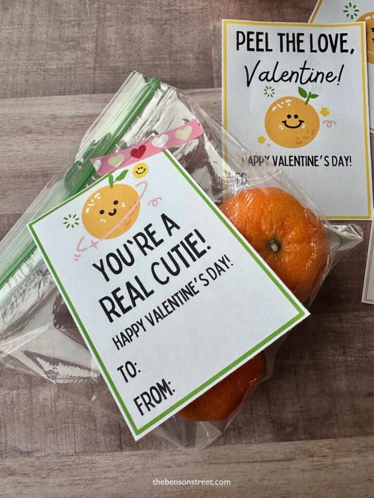 You're a cutie valentine tag for an orange