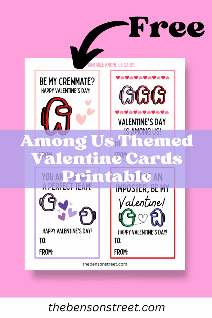 Among Us Themed Valentine Cards Printable