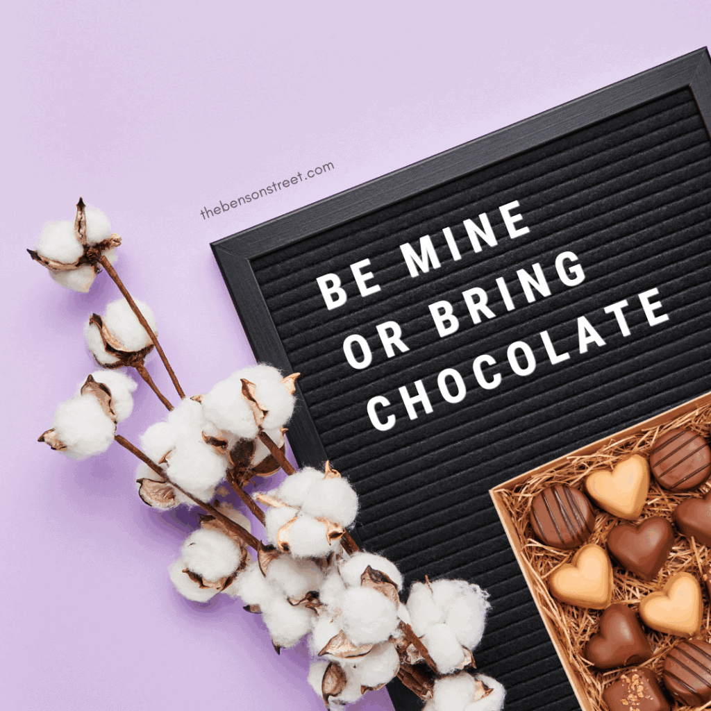 Be Mine or Bring Chocolate Letter Board