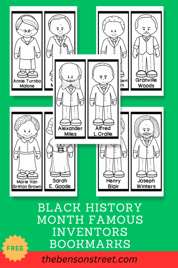 Black History Month Famous Inventors Bookmarks free