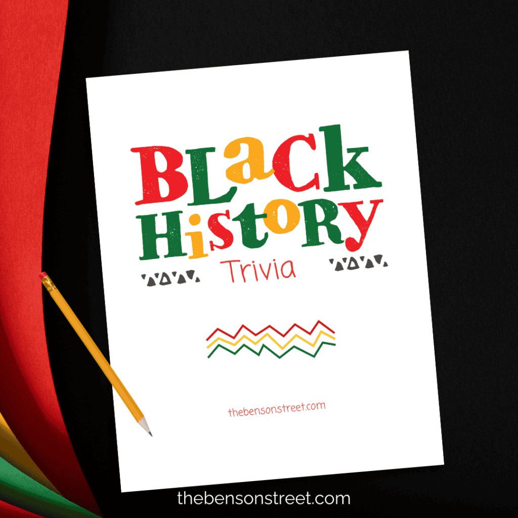 Black History Trivia Game for kids 