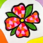 Bright spring flower suncatcher craft idea