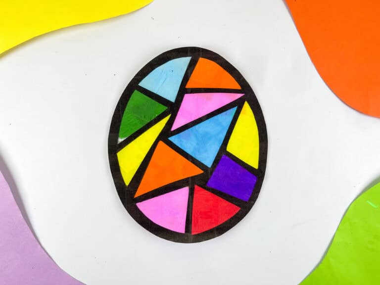 Colorful Easter Egg Stained Glass Craft