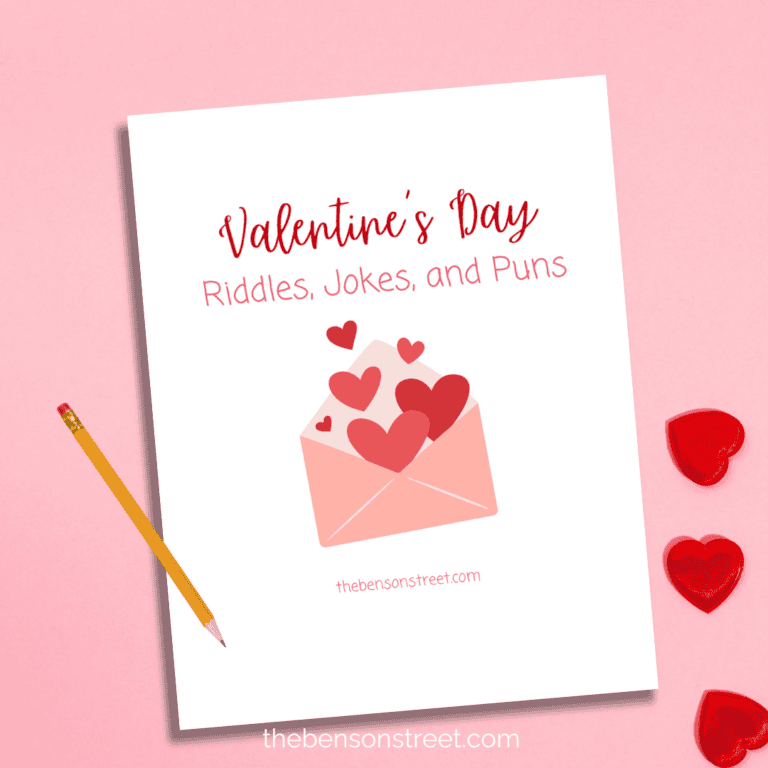 Free Printable Cover Page of Valentine's Day Riddles jokes and puns