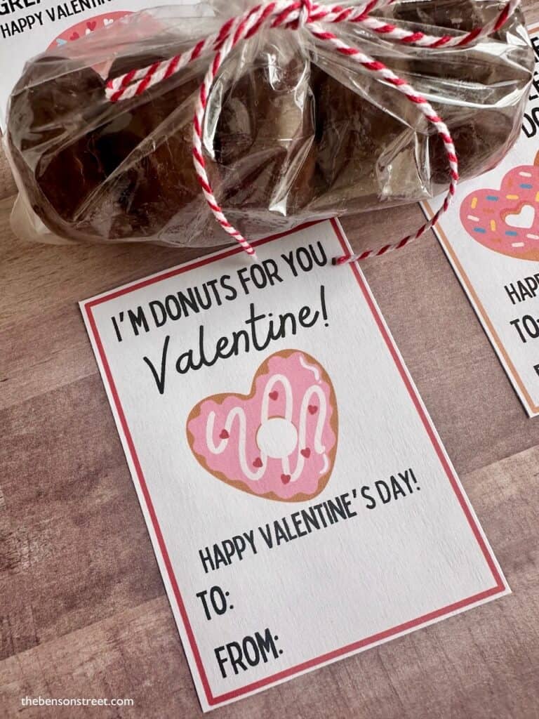 I'm donuts for you valentine valentine printable card