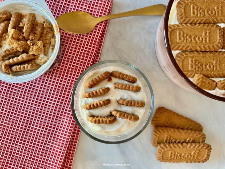 Quick and easy cheesecake dessert hack shot from above made three different ways