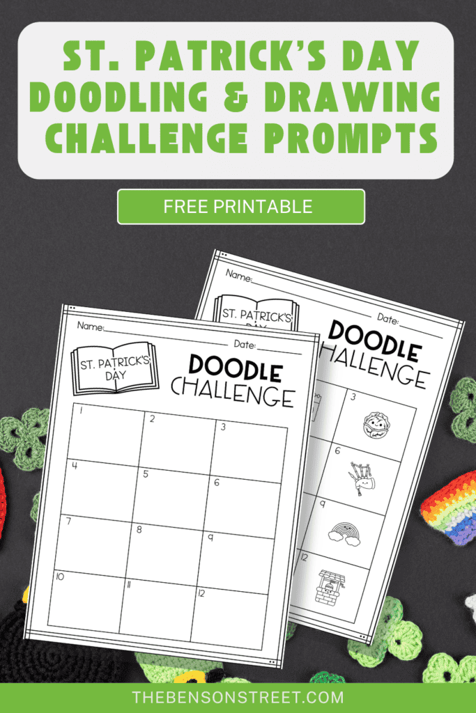 St. Patrick's Day Doodling & Drawing Challenge Prompts free printable