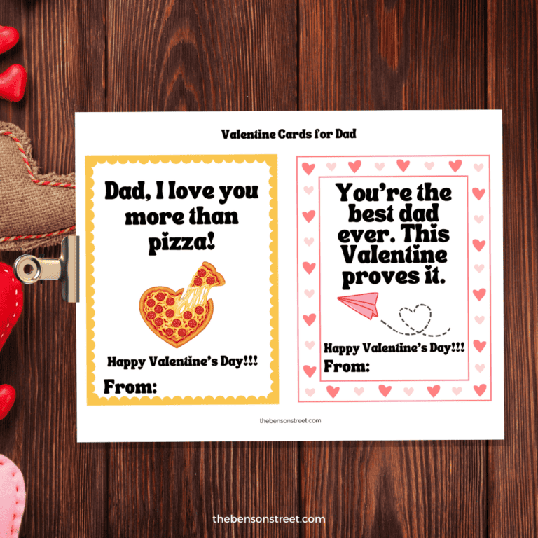 Two different Valentine Cards to give to Dad on February 14th